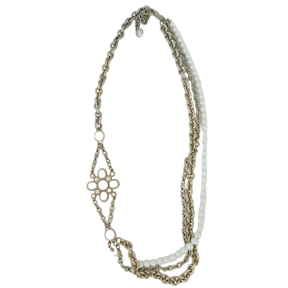 Lia Sophia Necklace, multi-strand necklace, pearl, gold tone Fashion Jewelery